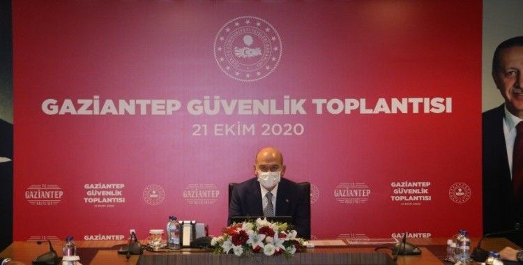 Bakan Soylu Gaziantep'te güvenlik toplantısına katıldı