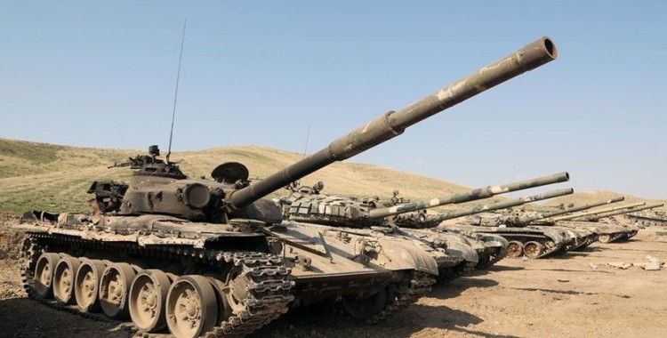 Ermenistan'dan ele geçirilen tanklar görüntülendi