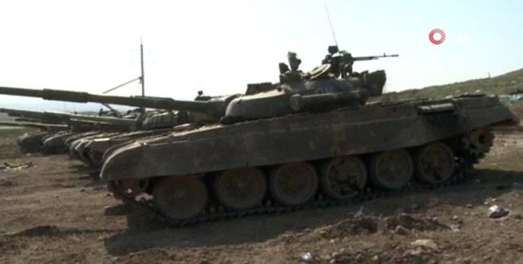Ermenistan’dan ele geçirilen tanklar görüntülendi