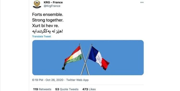 IKBY Fransa Temsilciliği tepkiler üzerine Fransa'ya destek mesajını sildi