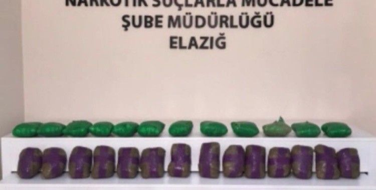 Elazığ'da 41 kilo 750 gram eroin ele geçirildi