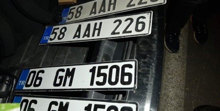 Sivas'ta sahte plaka kullanan sürücüye 28 bin lira ceza