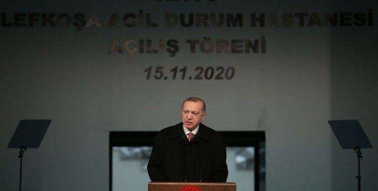 Cumhurbaşkanı Erdoğan, Lefkoşa’daki Acil Durum Hastanesi’nin açılış törenine katıldı