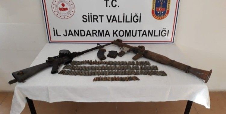 Siirt'te PKK'lı teröristlere ait mühimmat ele geçirildi