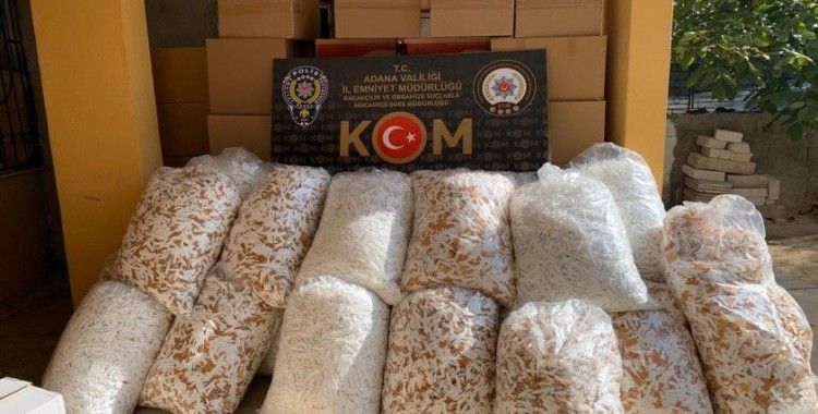 Adana'da 3 milyon 60 bin kaçak makaron ele geçirildi