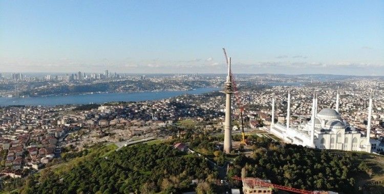 Çamlıca’daki TRT verici kulesinin sökümünde sona yaklaşıldı