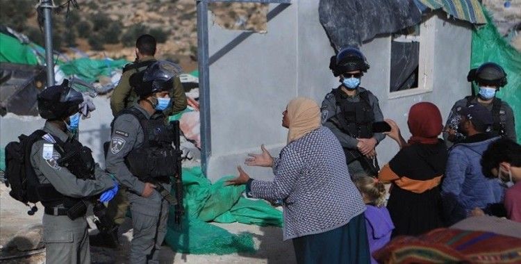 İsrail güçleri Batı Şeria'da 4 Filistinli aileyi evsiz bıraktı