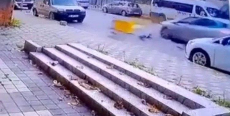 Maltepe’de motosiklet kazası kamerada