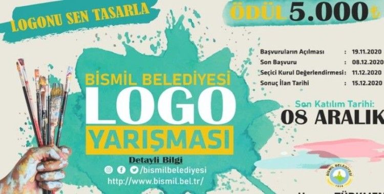 Bismil Belediyesi tarafından ödüllü 'Logonu Sen Tasarla' yarışması düzenliyor