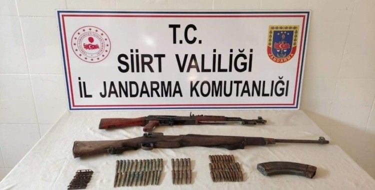 Siirt'te PKK'lı teröristlere ait mühimmat ele geçirildi