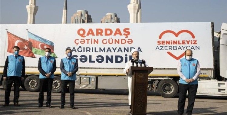 Türkiye Diyanet Vakfı, Azerbaycan'a 6 tır insani yardım gönderdi