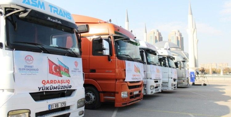 Türkiye Diyanet Vakfı'ndan Azerbaycan'a 6 tır yardım