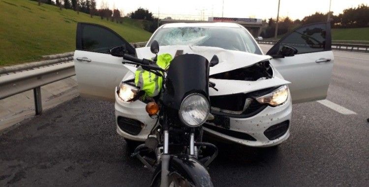 Başakşehir'de feci kaza: Motosikletli metrelerce sürüklendi