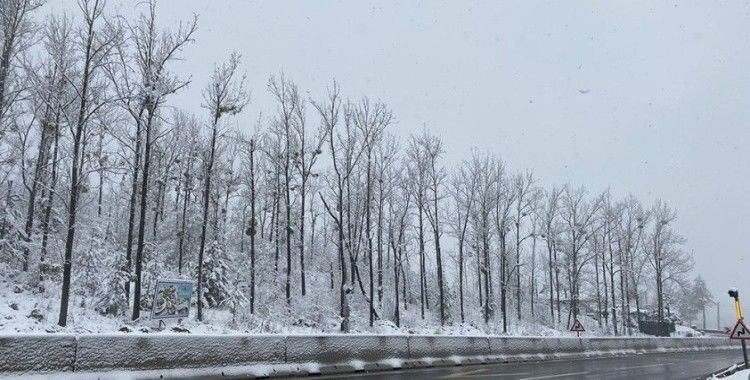 Kar yağışı sonrasında Bolu Dağı’nda muhteşem manzara oluştu