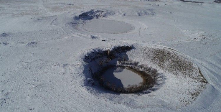 Sibirya soğukları etkili oldu, göller adeta kayboldu