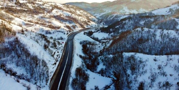 Zonguldak ormanlarında kış güzelliği