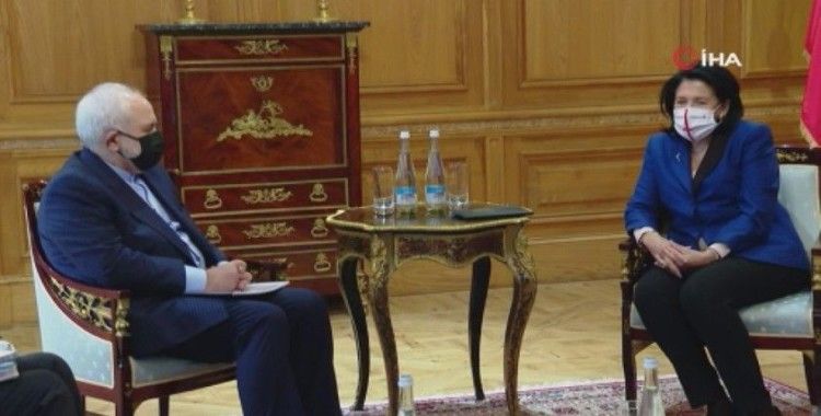 İranlı Bakan Zarif, Gürcistan Cumhurbaşkanı Zurabishvili ile görüştü