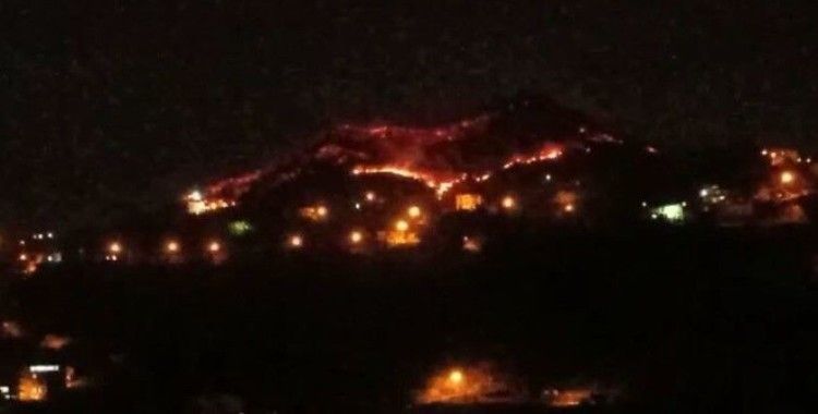 Trabzon'un Of ilçesinde örtü yangını