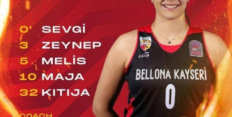 Bellona Kayseri Basketbol’da 5 oyuncu çift haneli sayılara ulaştı