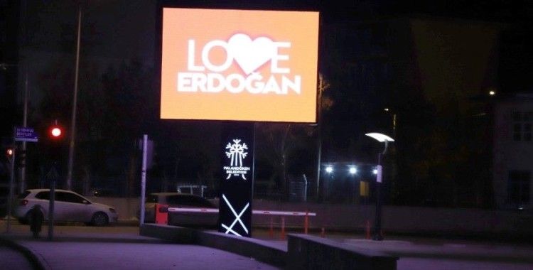 "Stop Erdoğan" skandalına Palandöken’den yanıt: ’Love Erdoğan’