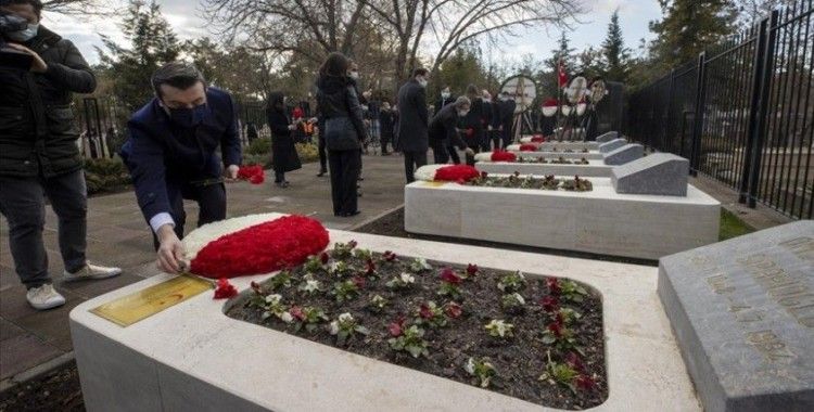 Cebeci Asri Mezarlığı'ndaki Dışişleri Şehitliği'nde diplomatlar için anma töreni düzenlendi