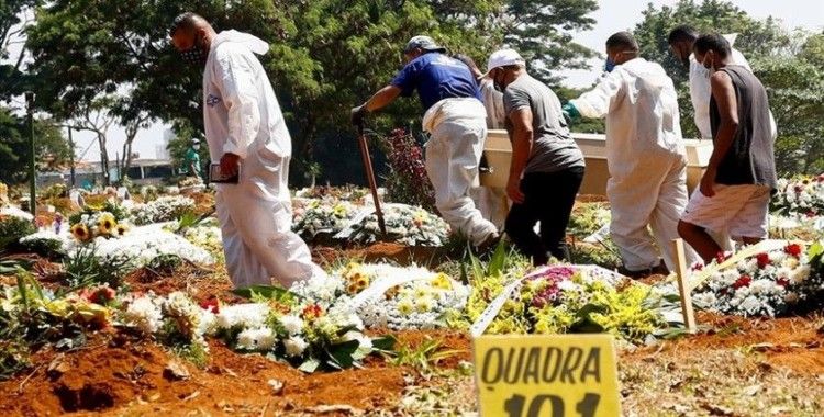 Brezilya'da son 24 saatte Kovid-19 nedeniyle 3 bin 500'den fazla kişi öldü