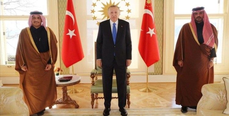 Cumhurbaşkanı Erdoğan, Katar Dışişleri Bakanı Al Sani'yi kabul etti
