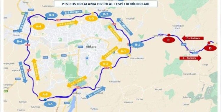 Ankara ili Çevreyolları ile Ankara-Kırıkkale güzergahında 12 hız koridoru oluşturuldu