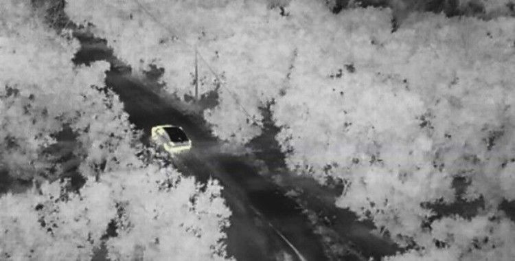 Uyuşturucu tacirleri drone ile saniye saniye takip edildi