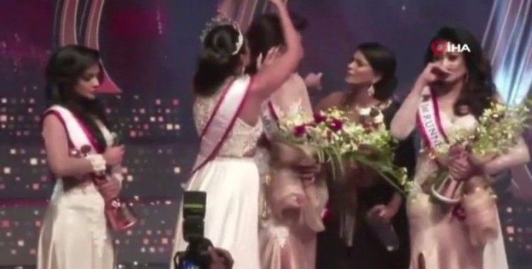 Yeni Sri Lanka güzelinin tacını zorla alan "2019 güzeli" gözaltına alındı