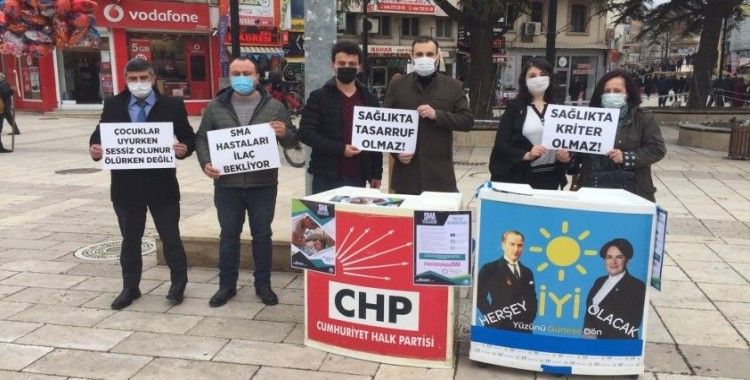 CHP ve İYİ Parti Kastamonu Gençlik Kolları, SMA hastalığına dikkat çekti
