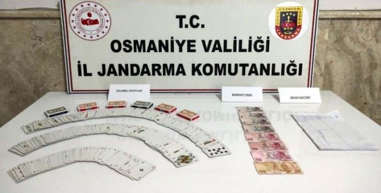 Osmaniye'de kumar oynayan 11 kişiye 38 bin lira ceza