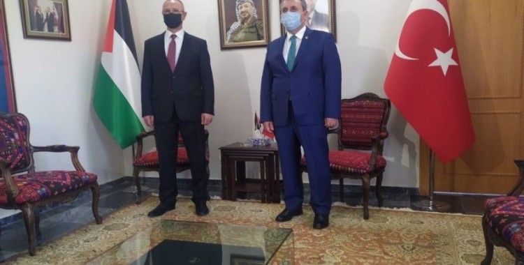 BBP Genel Başkanı Destici, Filistin Büyükelçiliğini ziyaret etti