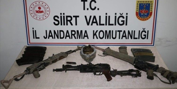 Siirt'te 3 PKK'lı teröristin etkisiz hale getirildiği bölgede silah ve mühimmat ele geçirildi