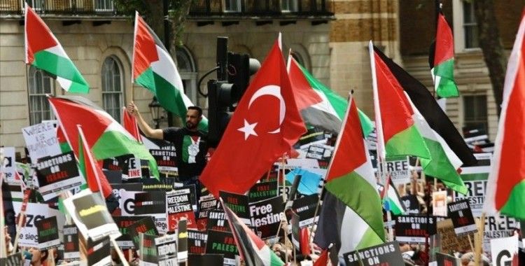 Filistin destekçileri, G7 ülkelerinden İsrail'e verdikleri desteği kesmelerini istedi