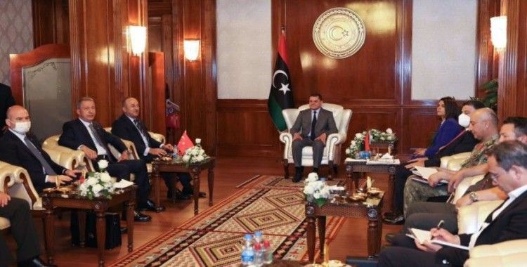 Türk üst düzey heyeti, Libya Başbakanı Dibeybe ile görüştü