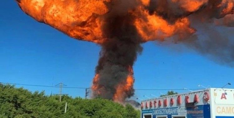 Rusya'da akaryakıt istasyonunda şiddetli patlama