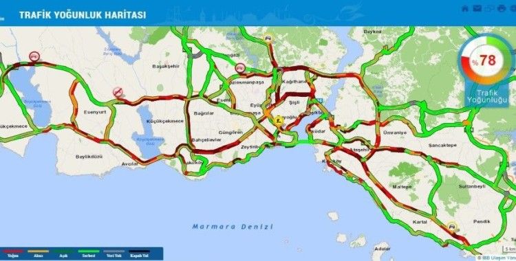 İstanbul’da sağanak yağış sonrası trafik yüzde 80’lere dayandı