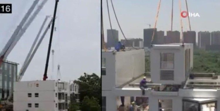 Çinli şirket 28 saatte 10 katlı bina inşa etti