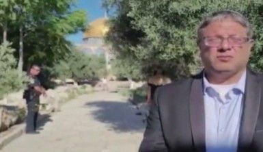 İsrail Knesset üyesi Gvir'den, Mescid-i Aksa'ya çirkin baskın