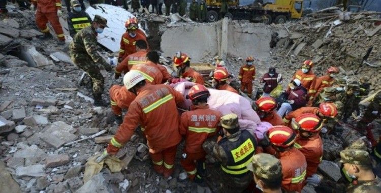 Çin'de otel çöktü: 1 ölü, 10 kayıp