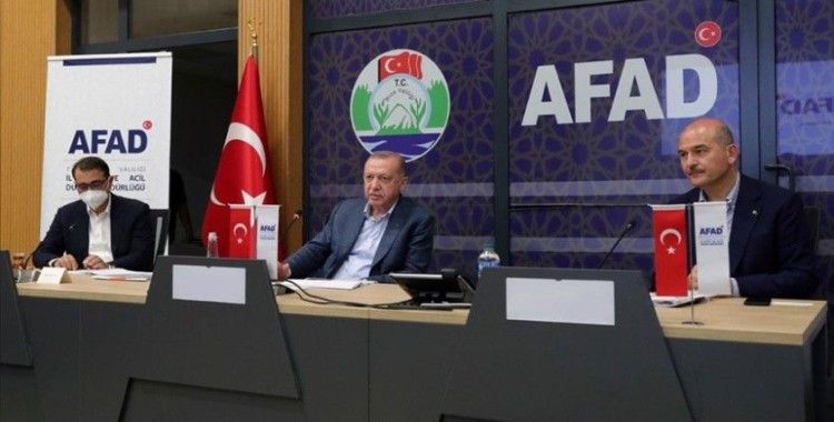 Cumhurbaşkanı Erdoğan, Rize'deki sele ilişkin yetkililerden bilgi aldı