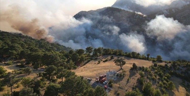 Akseki'deki yangında zarar gören alanlar havadan görüntülendi