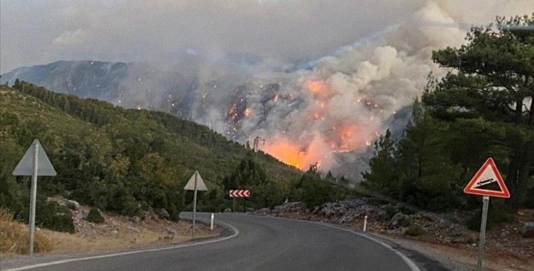 Antalya Gündoğmuş'taki orman yangınında bir mahalle tahliye edildi, 33 kişi yurda yerleştirildi