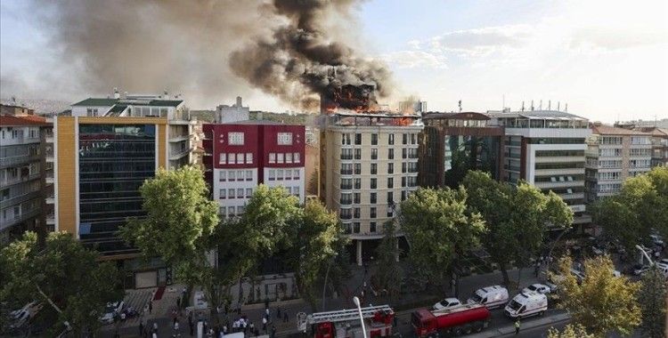 Ankara Maltepe'de otel yangını