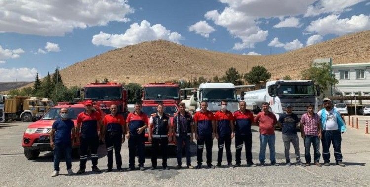 Mardin Büyükşehir Belediyesinden yangın söndürme çalışmalarına tam destek