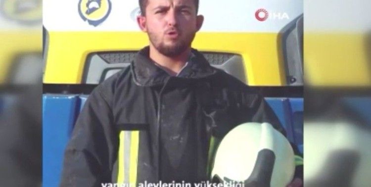 Suriye Sivil Savunma ekiplerinden Türkiye’deki itfaiyecilere videolu destek mesajı