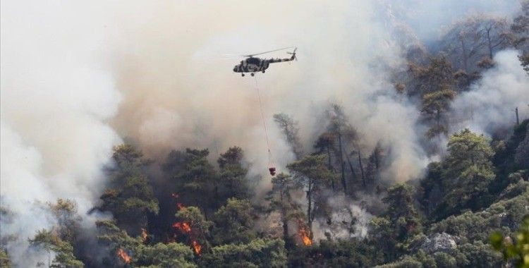 Marmaris'teki orman yangınını söndürme çalışmaları devam ediyor