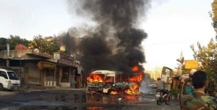 Suriye'de rejim askerleri taşıyan otobüste patlama: 1 ölü, 3 yaralı