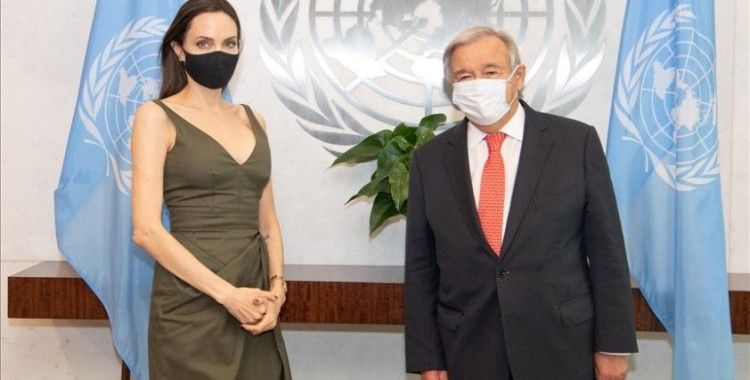 BM Genel Sekreteri Guterres, iyi niyet elçisi ünlü oyucu Angelina Jolie ile görüştü